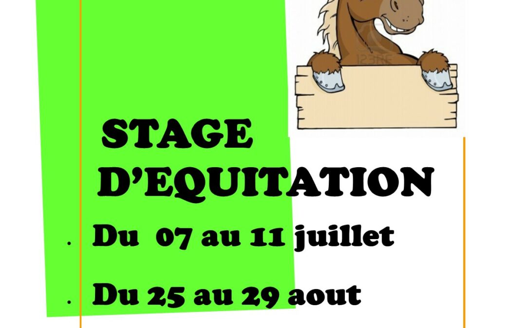 Stages équitation de l’été 2025