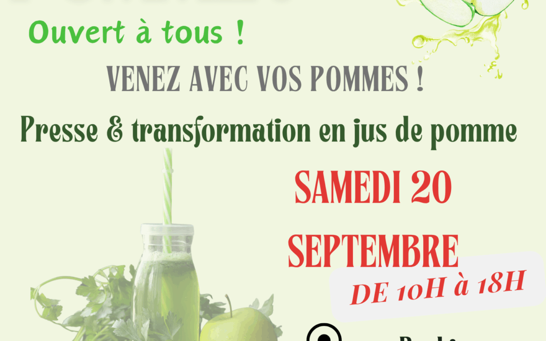 R’amène ta pomme ! samedi 20 septembre de 10h à 18h
