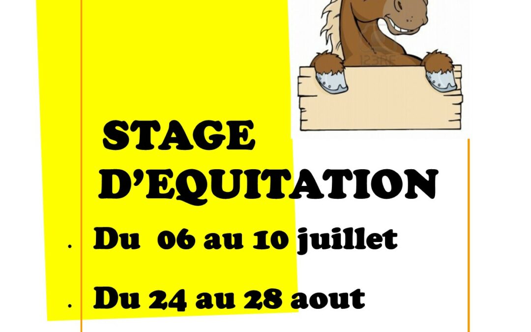 Stages équitation de l&rsquo;été 2026